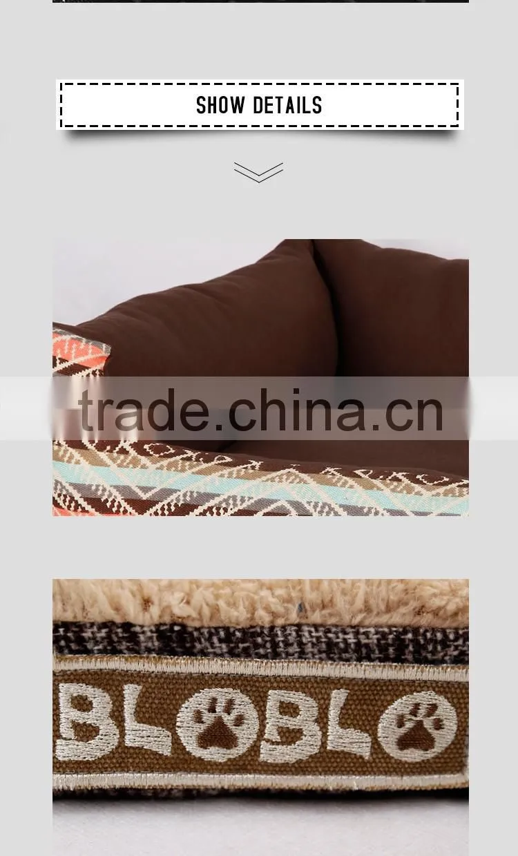 The fashion design and reasonable price dog bed with linen cloth and many types