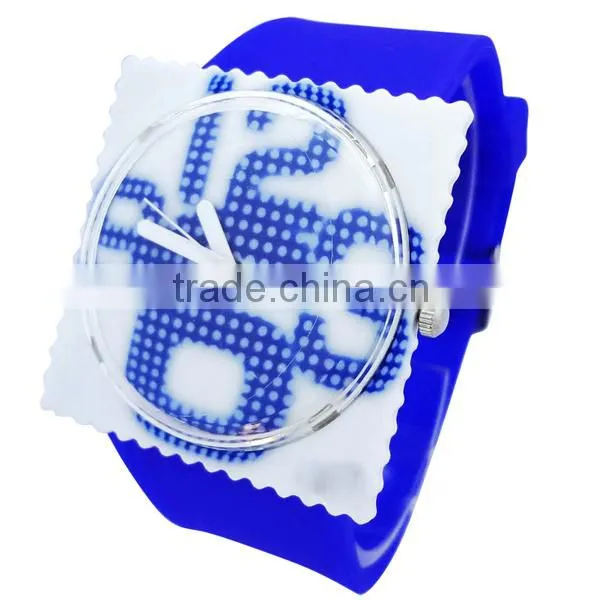 2014 Hot sale silicone stamp watch for kids