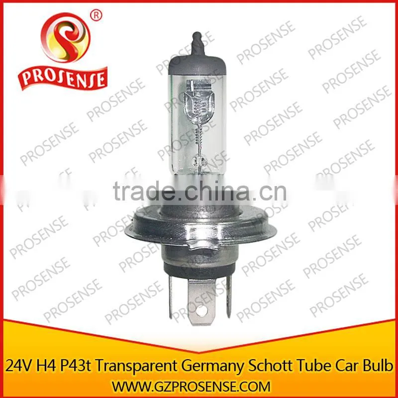 Factory offer 24v H4 P43t Germany Schott Glass Truck Bulb