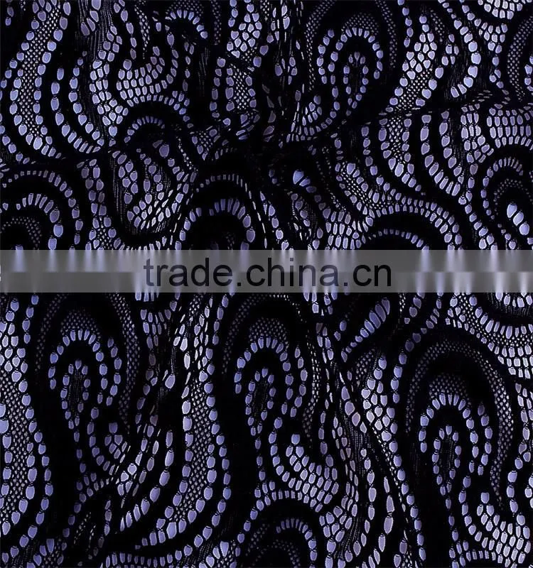 heavy black cord lace fabric