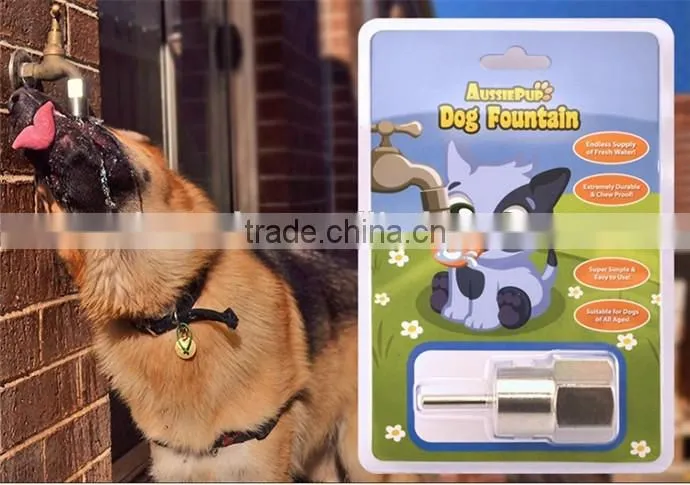 AussiePup DF-01 Outdoor Dog Water Drinking Stainless Steel Water Magic Tap Dispenser