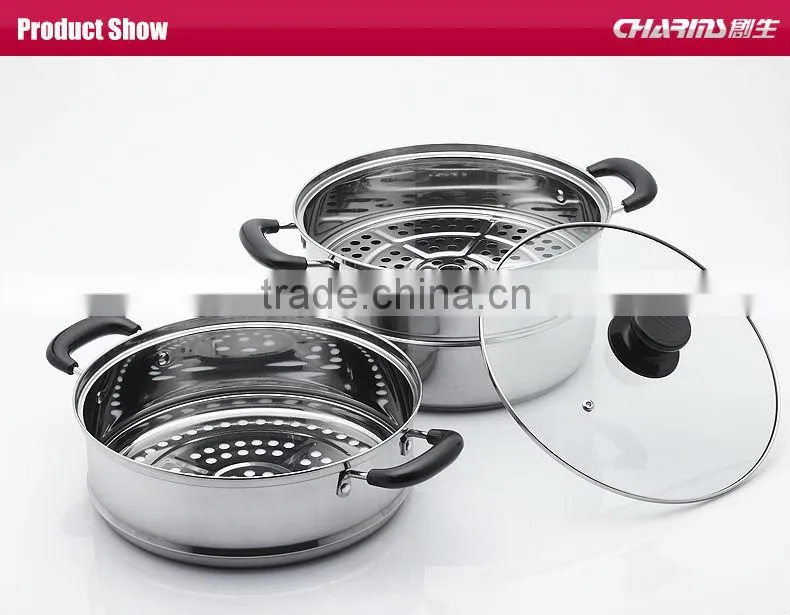 Charms double layer steamer pot CK03 CE FDA SGS
