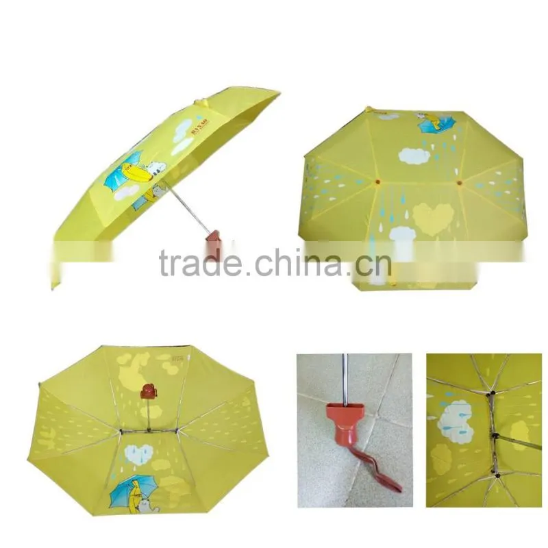 Promotional green color Hard plastic banana fold umbrella