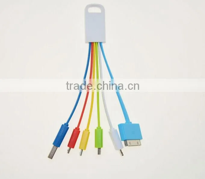 multi-function usb charger cable for iPhone 5 for iPhone 4 micro mini and type c