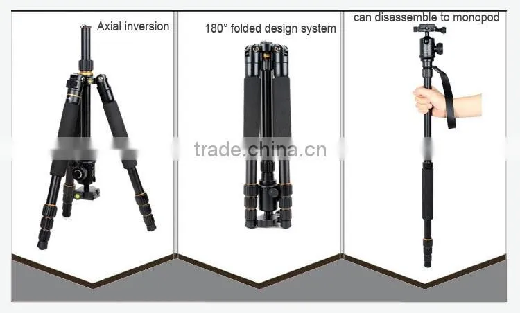 Portable BEIKE Q-999S safety aluminum Camera Tripod Monnopod
