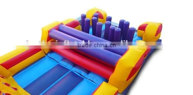 50ft long cheap kids obstacle course inflatable equipment for fun