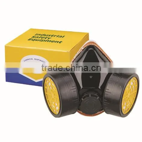 Double Gas Mask protection filter Chemical Gas Respirator Face Mask