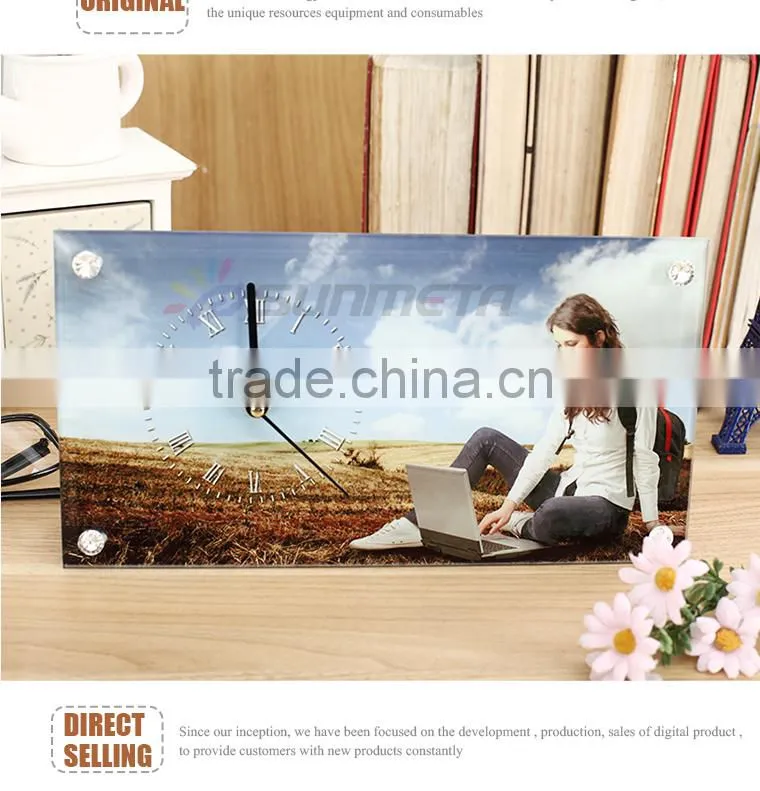 High Quality Sublimation Glass Photo Frame can be used for clock