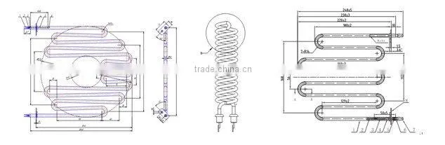 Electric tubular heating element