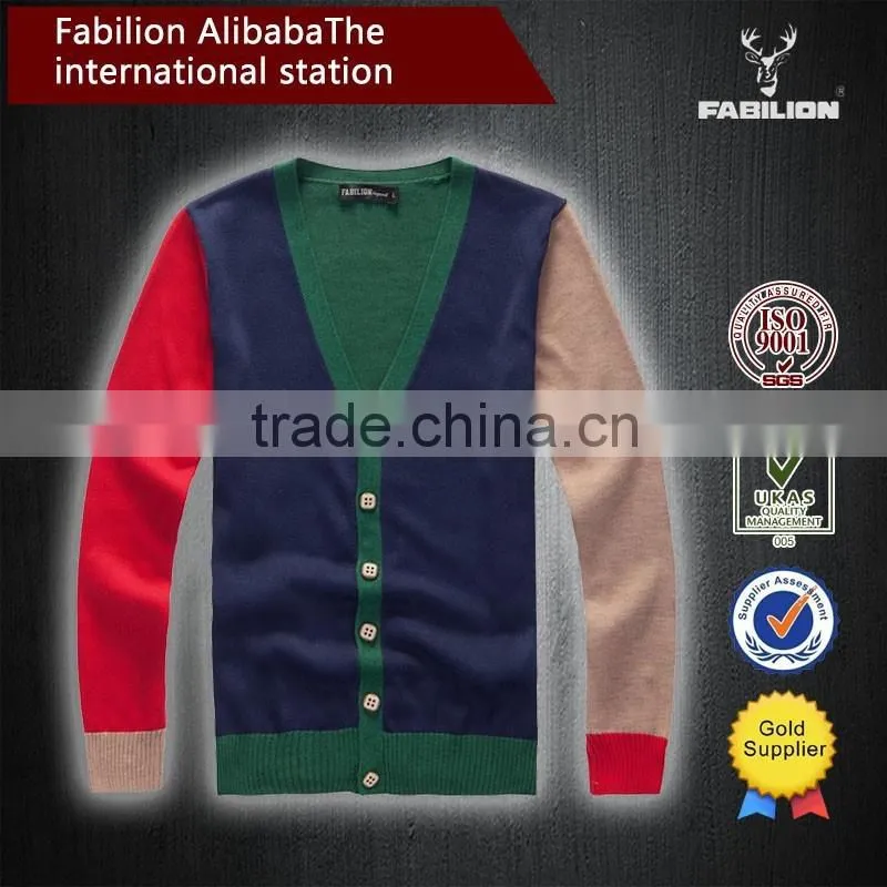2015 winter lapels cultivate one's morality men sweater knit cardigan for custom wholesale sweaters