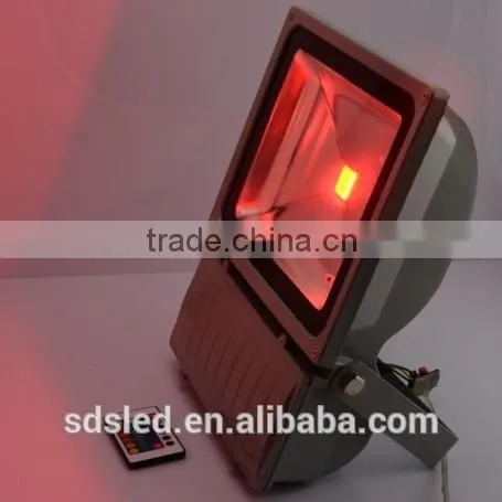 LED 100W flood light IP65 Integrated Grey RGB LED floodlight