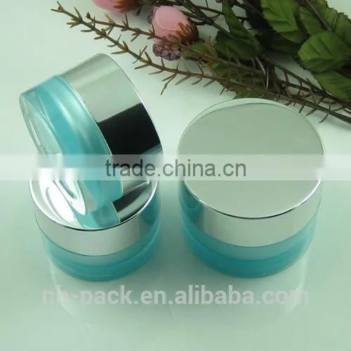 Aluminum cap acrylic jars acrylic cream jar cosmetic jars