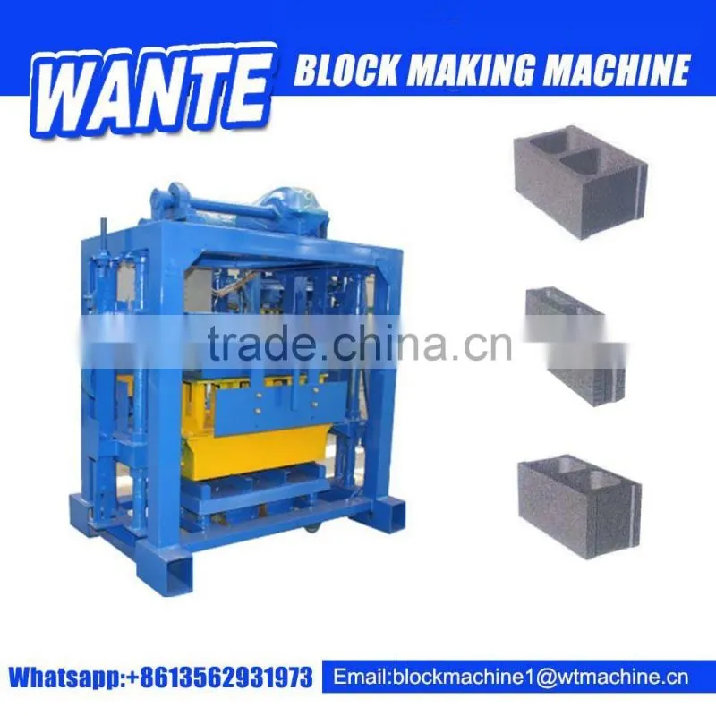 2015 High Technology QT40-2 semi automatic concrete block making machine