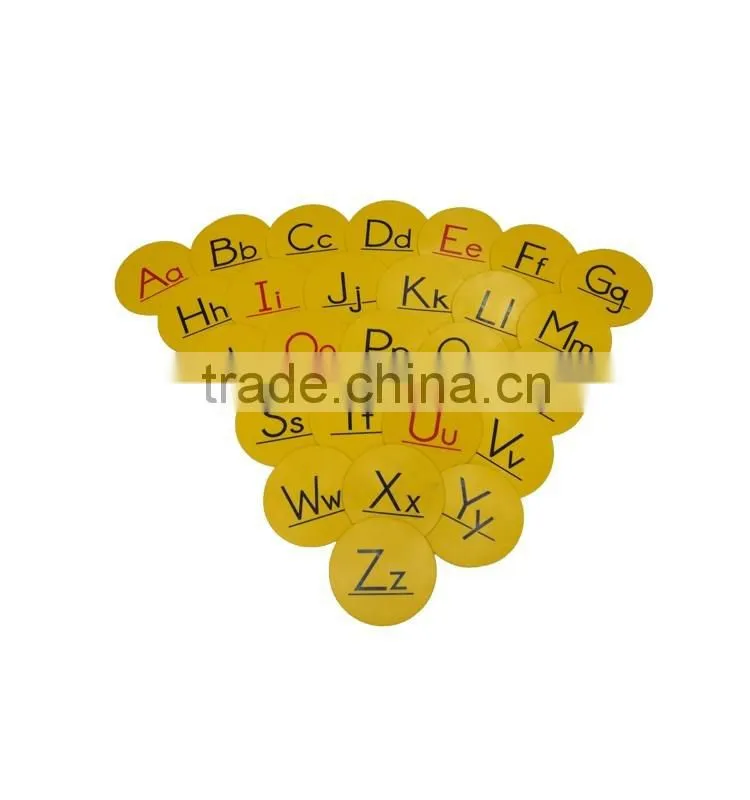 5" Yellow A-Z English round mark