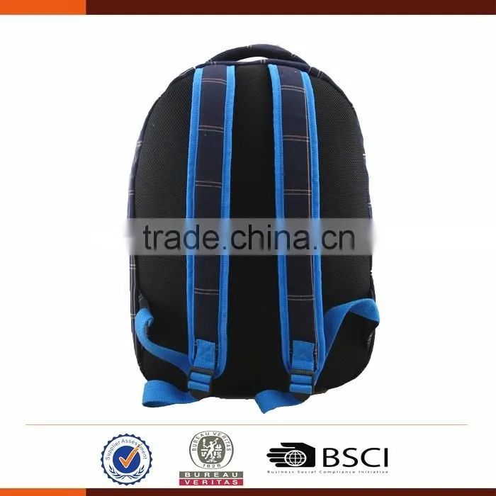 Fashion Blue School Backpack With Laptop Compartment