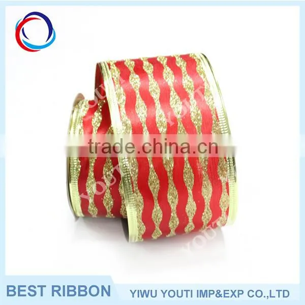 Factory Sale new design christmas decoration ribbon