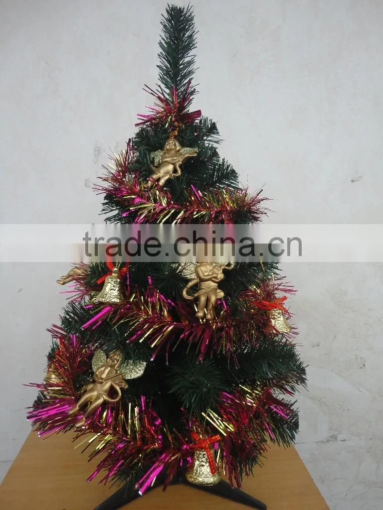 New design snow tabletop pine christmas decorated tree