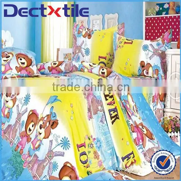 Hip hop monkey cartoon print bed sheet fabric for bed sheet