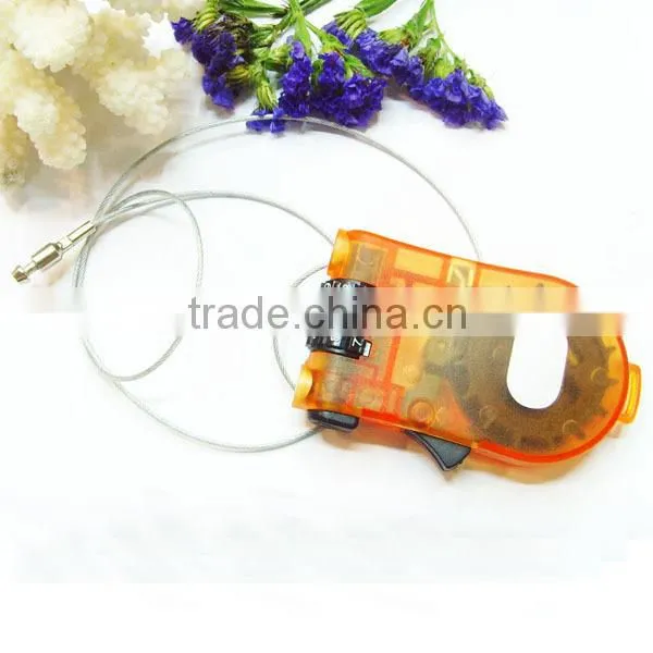 High Security Colorful transparent ABS cable number lock
