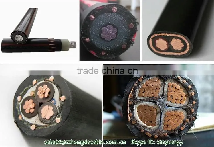 600/1000V single core aluminum conductor XLPE insulated concentric neutral cable