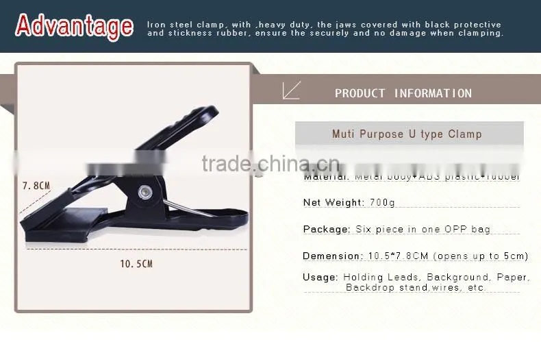 Kit studio Clamp for background backdrop stand/ Photographic clamp