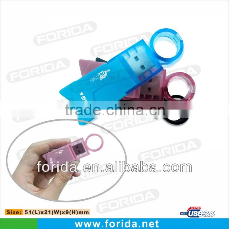 Cheap cute USB 3.0 Micor SD/TF colorful usb card reader