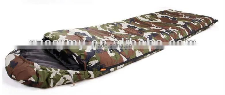 290T Camouflage wearable envelope sleeping bag, military sleeping bags/ bag/ sleep bag