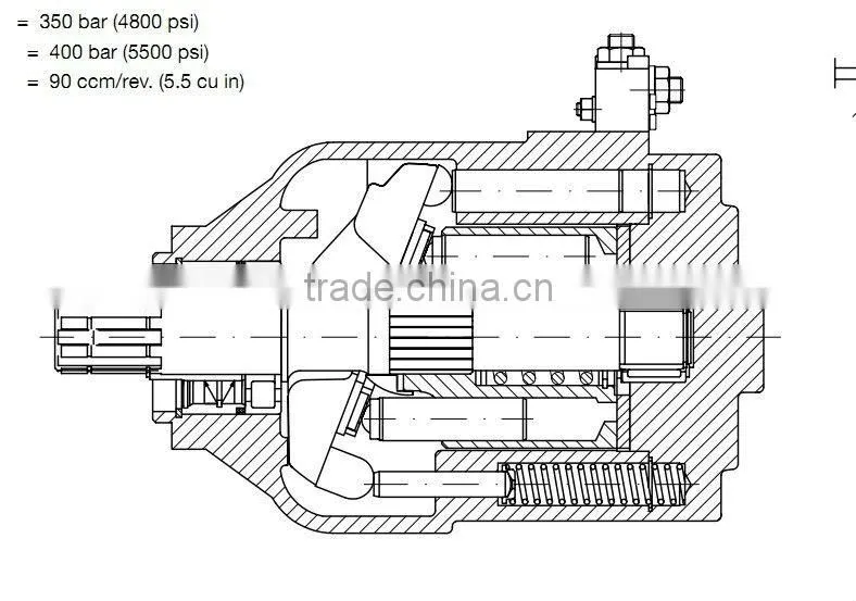 Hawe V30D-250 variable piston hydraulic pump for paver