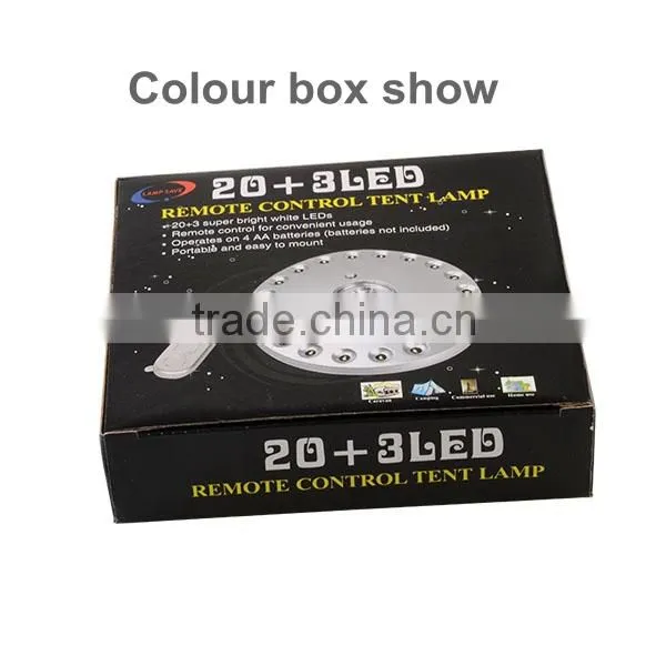 Popular High quanlity 23 LED remote control camping lamp