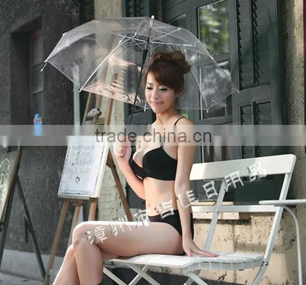 fashion lady clear umbrella