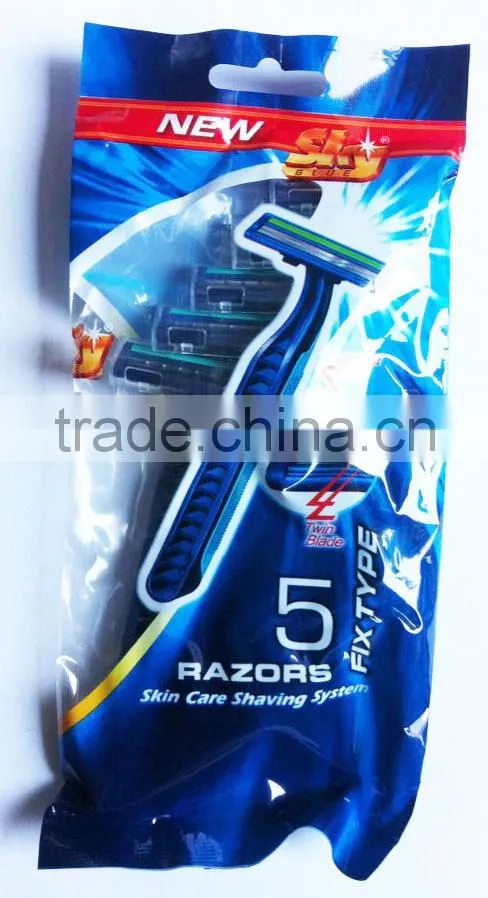 new rubber handle two blade disposable razor
