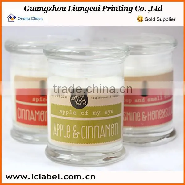 Christmas candle printing sticker custom candle sticker for candle jar