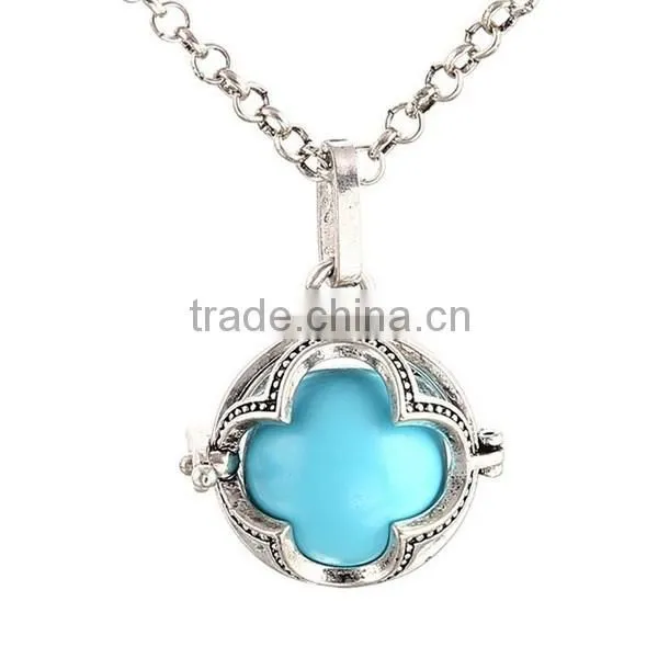 Vintage essential oil diffuser necklace pendant jewelry