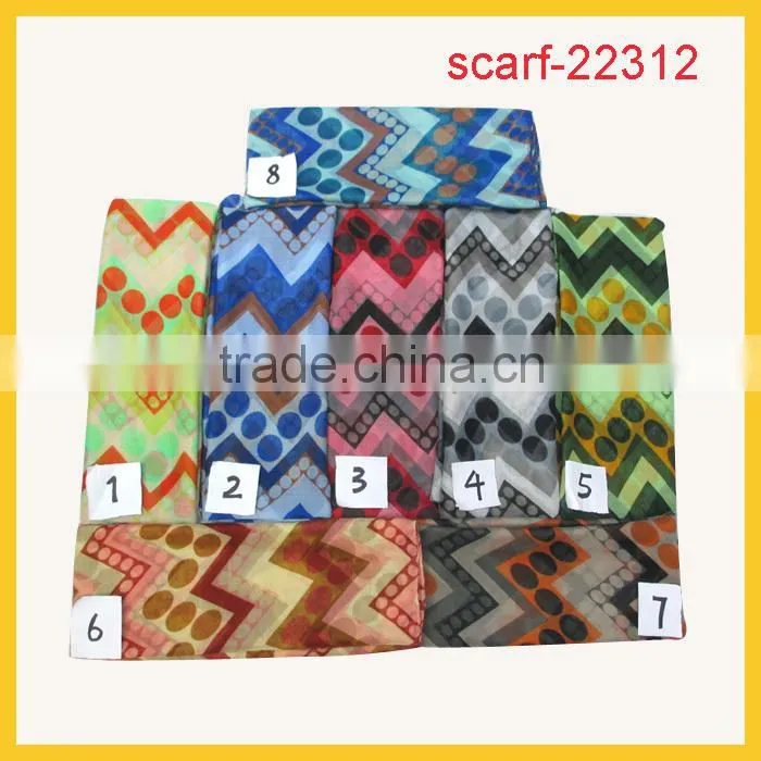 new pattern custom geometric printing scarves