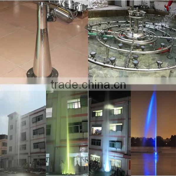 Outddor indoor square water fountain accessories brass and stainless steel head jet fountain nozzle