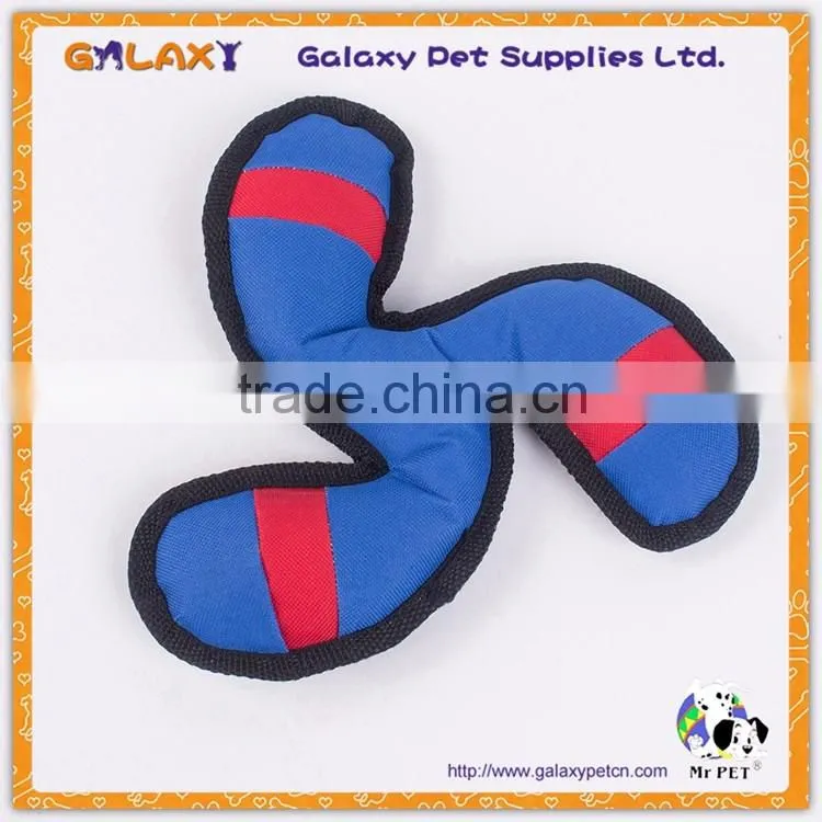 M1109 Wholesale Polyester Bone Shape Tough Dog Toy With Squeaker