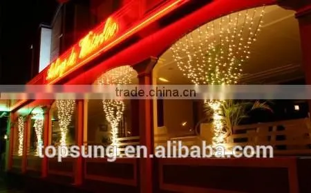 Strong PVC 68 leds white outdoor string lighting for outdoor