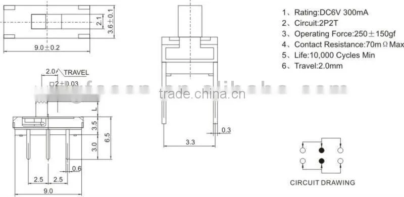 slide switch MS-22D02