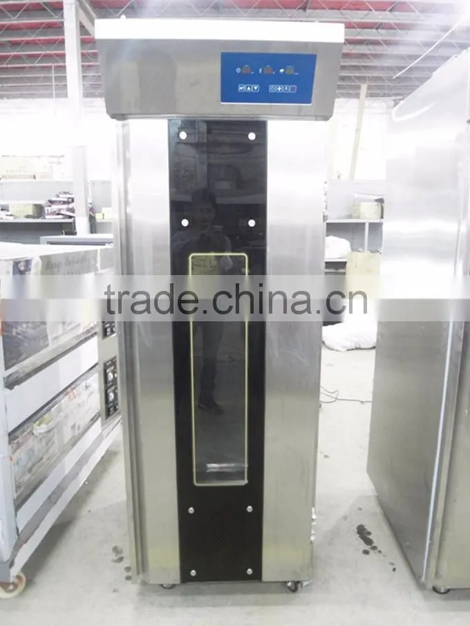 Hot sale 16 trays single door bread dough proofer with steam system