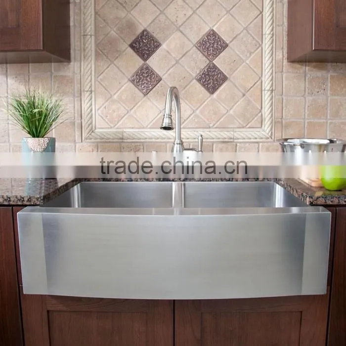 CUPC SUS304 undermount single bowl handmade kitchen sink with round corner