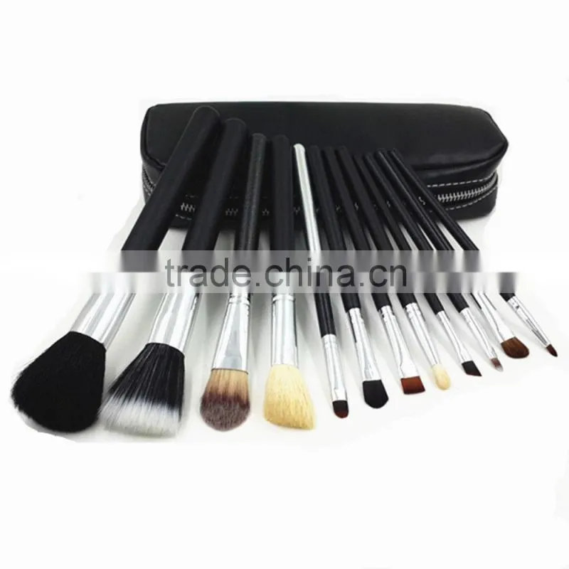 12 Cylinder purple makeup brushes