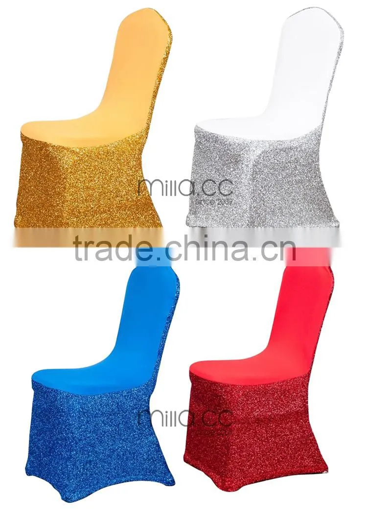 Ruffled Sequin Wedding Chair Cover