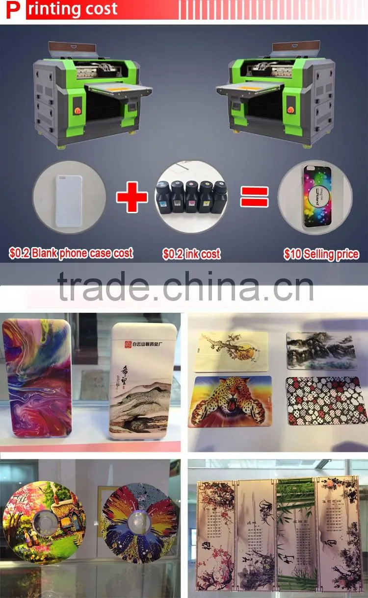 new model dx5 head a3 a4 size pvc id card printer with UV lamp 1440dpi