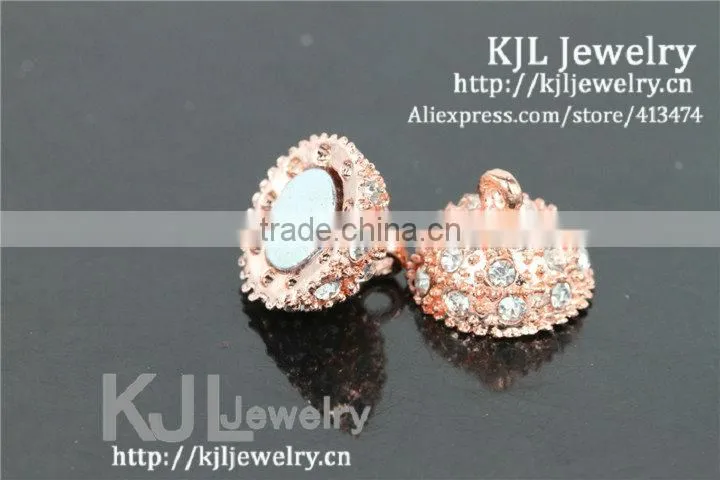 KJL-A0243 Wholesale Jewelry DIY 14x14x20mm Gold Pink Black Tone Magnetic Rhinestone Paved clasp,Fashion Jewelry Clasps