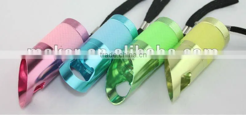 6 LED Fluorescence Cover Bottle Aluminum Flashlight