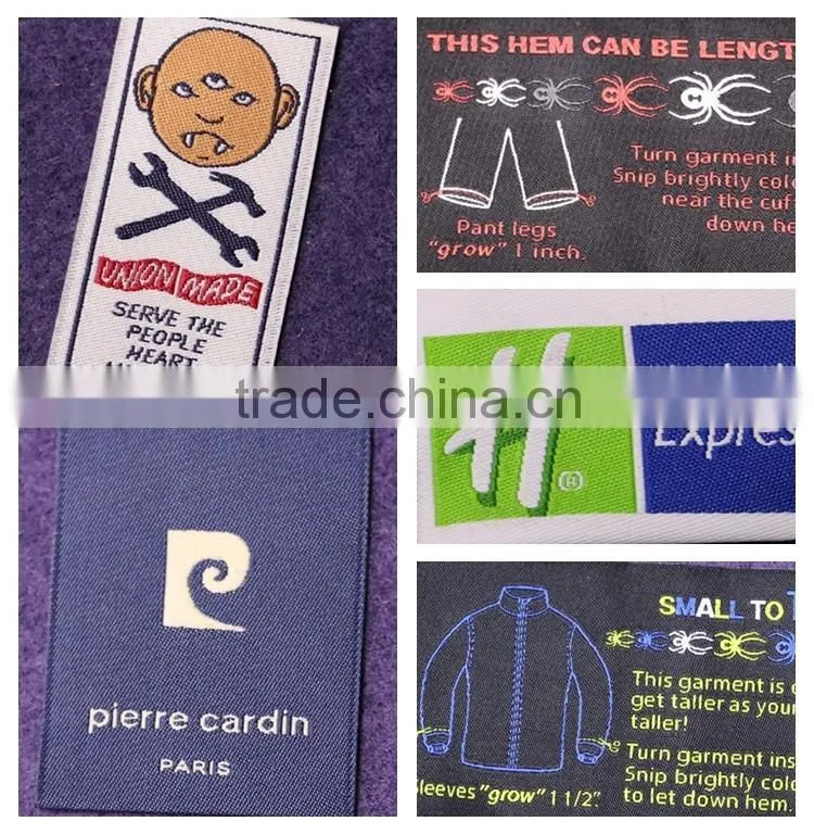 Custom Garment Woven Neck Labels With Brand Name Logo For Clothing
