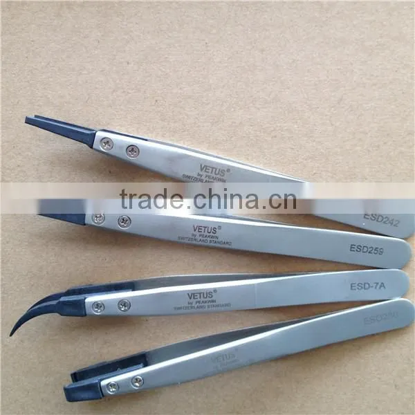 Replaceable Tip Stainless Steel Tweezers/precise vetus tweezer