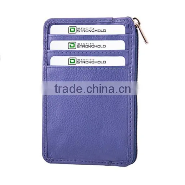 slim rfid block leather wallet