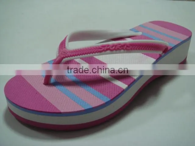 663 LOULUEN Wholesale EVA Woman Fancy Slippers Ladies High Heel Flip Flops