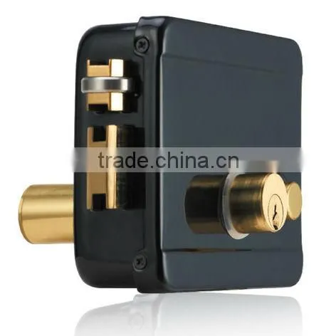 Electrical Door Lock with PCB, Double Connected Cylinder, Black Painted